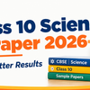 CBSE CLASS 10 SCIENCE SAMPLE PAPER 2026-27