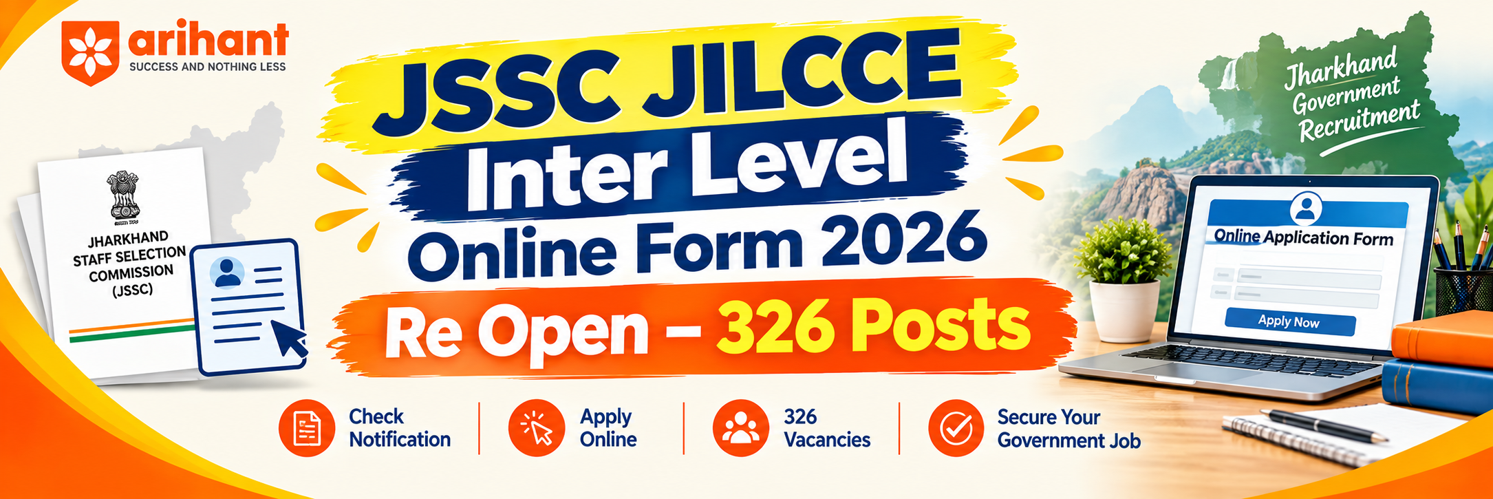JSSC JILCCE Inter Level Online Form 2026 Re Open - 326 Posts