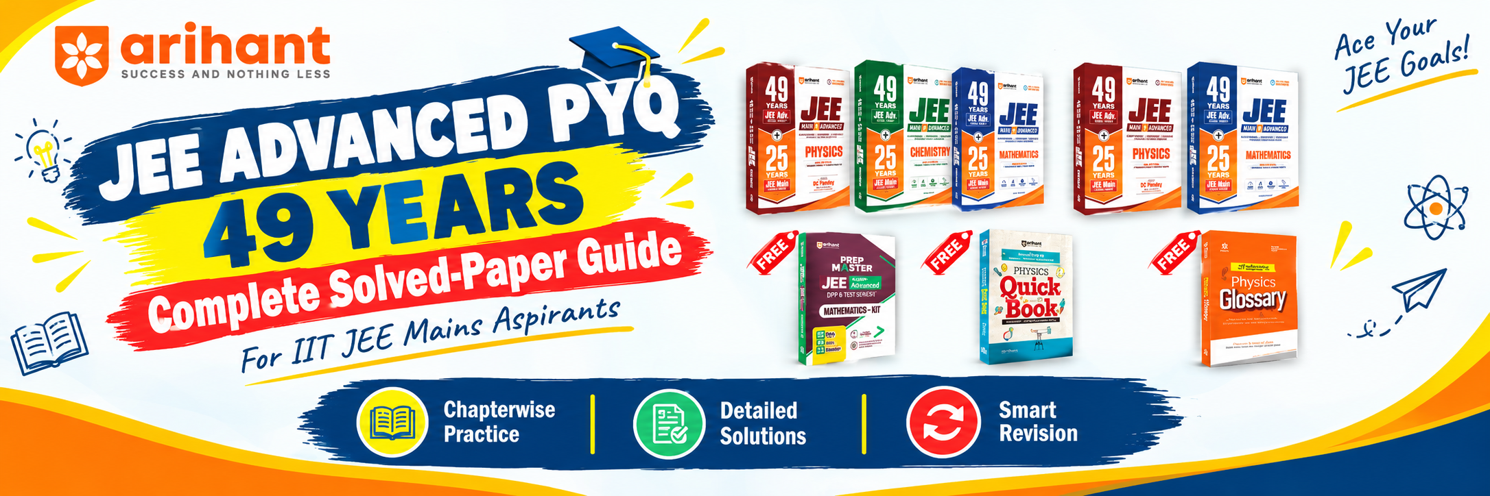 49 Years JEE Advanced PYQ Complete Solved Guide | Arihant Books