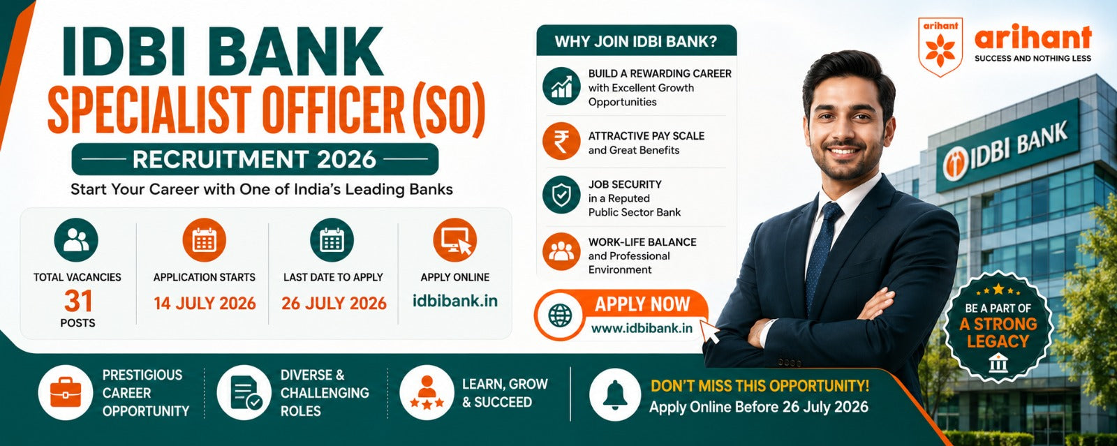IDBI Bank Specialist Officer (SO) Recruitment 2026