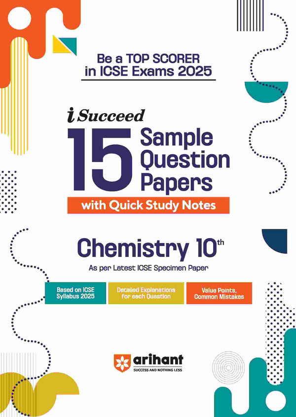 i-Succeed ICSE Chemistry Class 10th | 15 Sample Question Papers | For ICSE Exams 2025