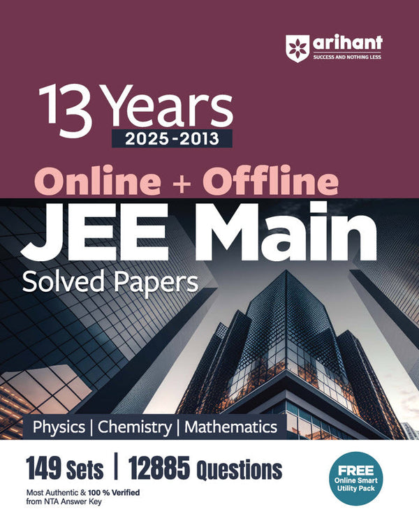 JEE Main 13 Years Online + Ofline Solved Papers (2025-13) | Physics, Chemistry & Mathematics