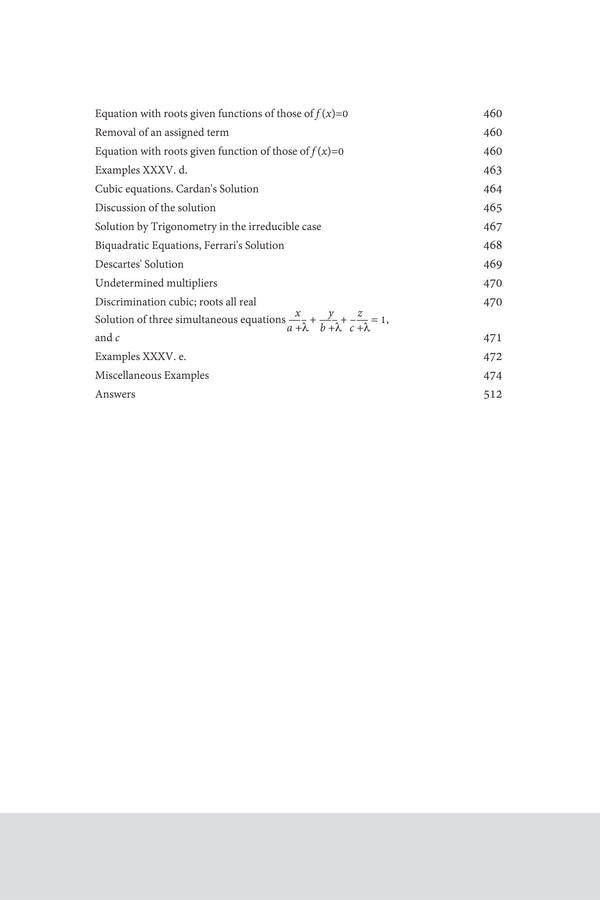 Classic Texts Series - Higher Algebra | By Hall & Knight