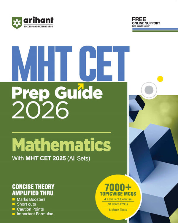 MHT CET  Prep Guide Mathematics  2026 | 7000+ Topicwise MCQs | English Medium