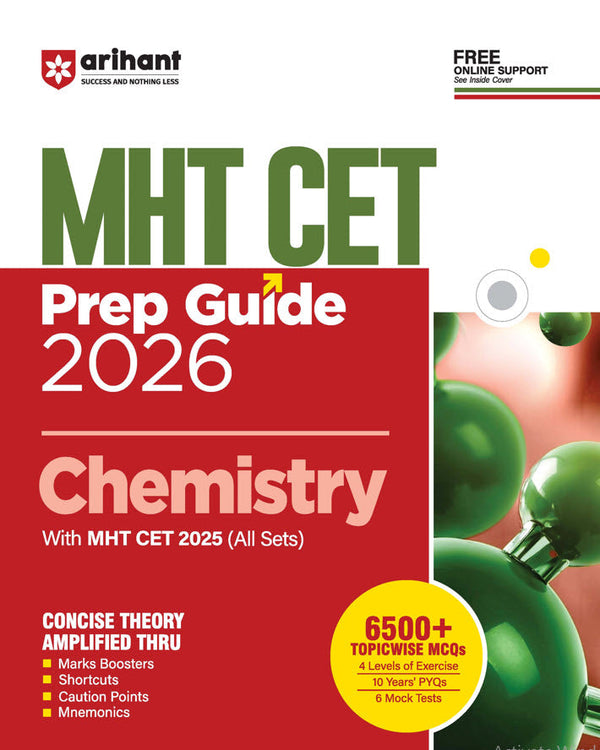 Prep Guide MHT CET Chemistry 2026 | With Solved Paper 2025 (All Sets) & 7500+ Topicwise MCQs