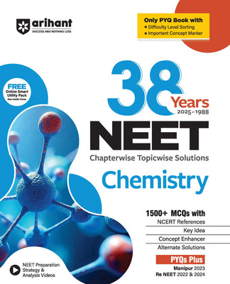 NEET Chemistry 38 Year's Chapterwise - Topicwise Solutions (2025-1988)| 1500+ MCQs With NCERT Refrences | Re NEEET 2022 & 2024 | English Medium