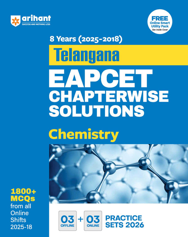Combo of Telangana EAPCET Engineering Entrance 2025 | Physics, Chemistry & Mathematics 8 Year Solved Paper | English Medium