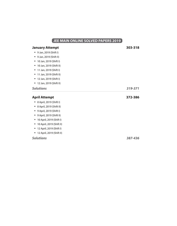 JEE Main  Mathematics | Online Solved Papers (2023-2019)