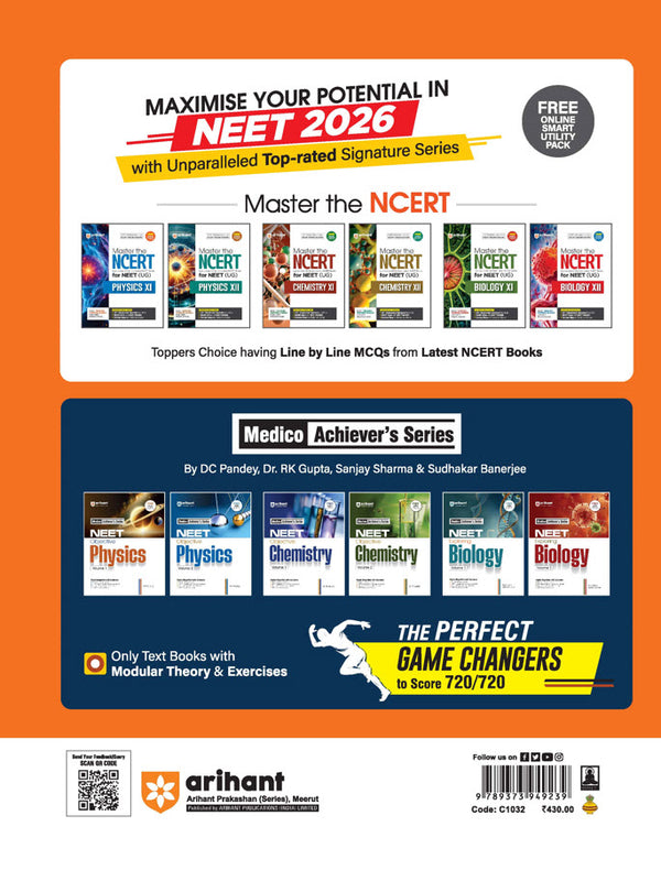 Master Stroke NEET UG 2026 | 2500+ MCQs (Physics, Chemistry, Biology) | With Solved NEET 2025 Paper, NCERT Reference & Expert Tips