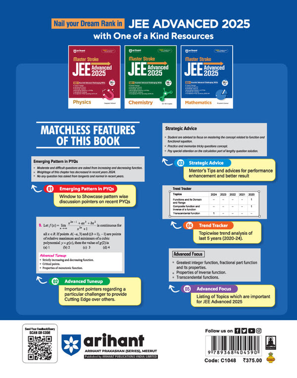 JEE Advanced 2025 Master Stroke Mathematics