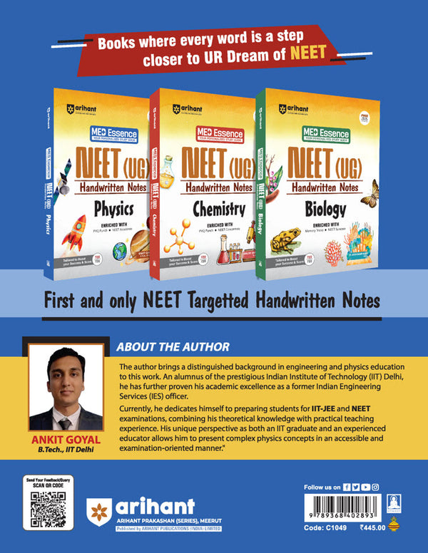 MED Essence NEET (UG) Physics Handwritten Notes | Study Guide | By Ankit Goyal