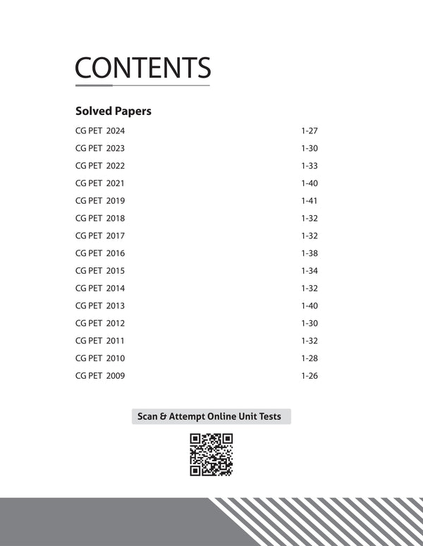 CGPET (Chhattisgarh Pre-Engineering Test) Entrance Exam 15 Years' Solved Papers (2024-2009)