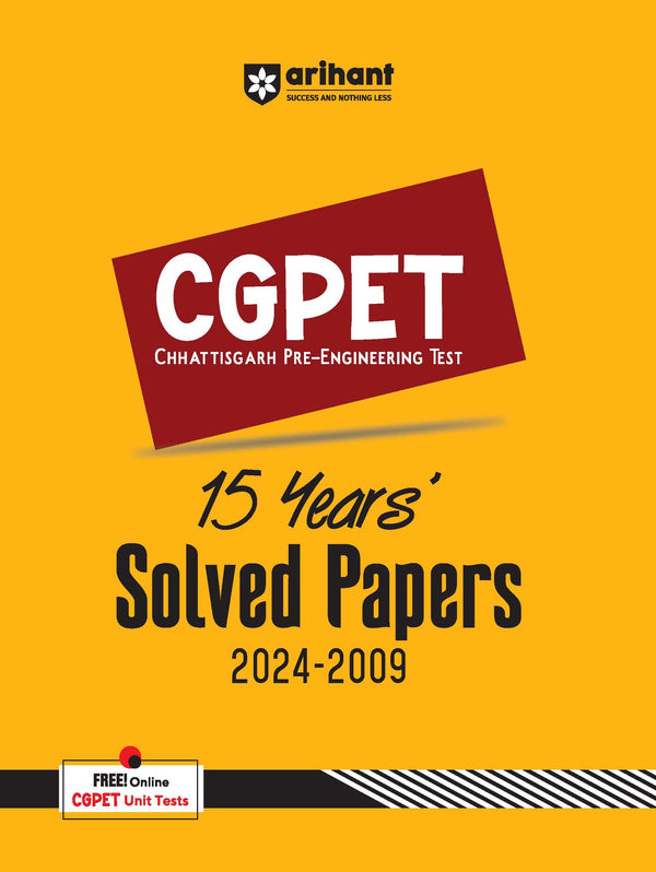 CGPET CHHATTISGARH PRE-ENGINEERING TEST 15 Years Solved Papers 2024-2009