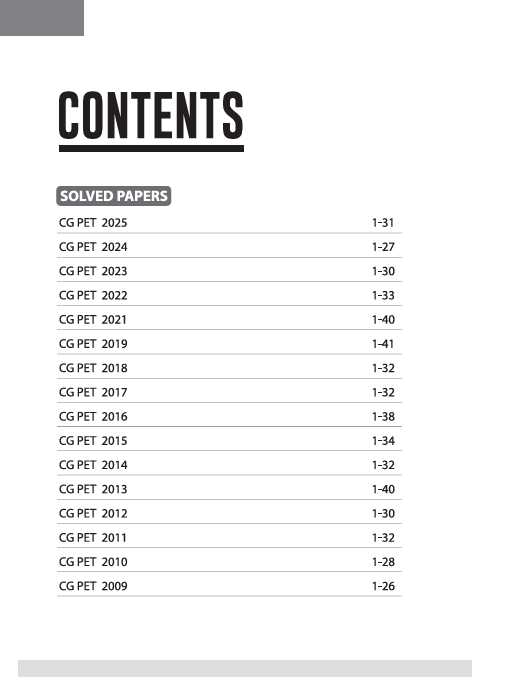 CGPET Pre- Engineering Test | 17 Years' (2025-2009) Solved Papers | Most Authentic & Explanatory Solution | With Online Test Series