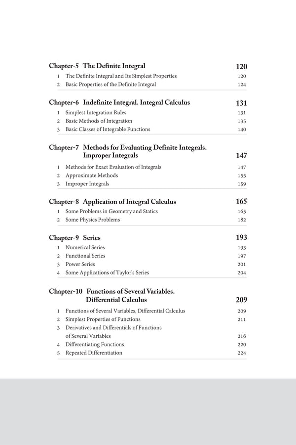 Classic Texts Series - A Problem Book in Mathematical Analysis | GN BERMAN