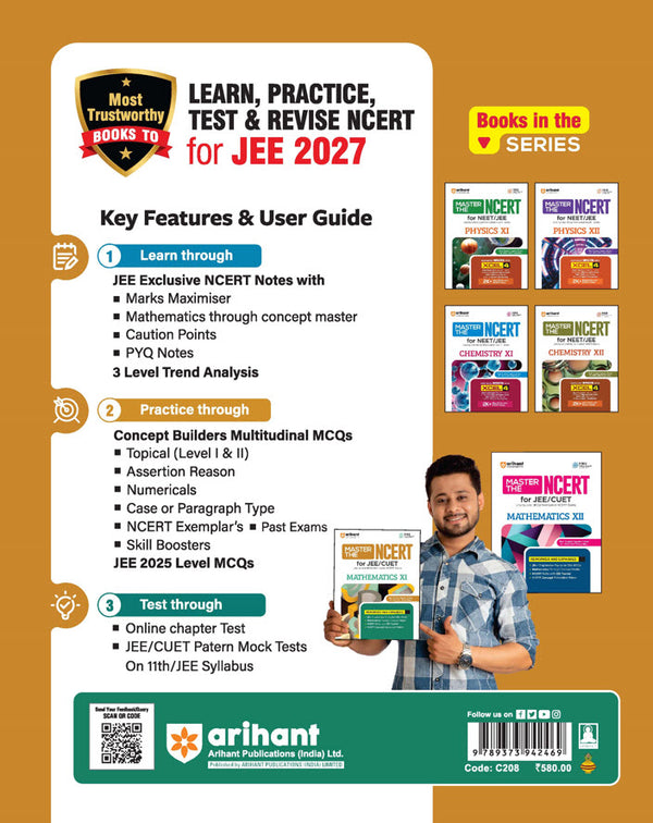 Master the NCERT Mathematics Class 11 | For JEE & CUET 2026 | Line by Line MCQs from Latest NCERT Book | NCERT-Based 2K+ MCQs, JEE Tracker, Concept Videos | FREE Online Support | Revised Edition 2026