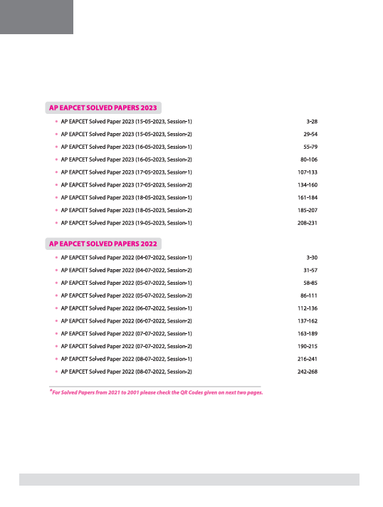 Andhra Pradesh EAPCET Engineering Entrance 2025 | 25 Years Solved Papers (2025–2001) | Physics, Chemistry & Mathematics | Most Authentic Explanatory Solutions