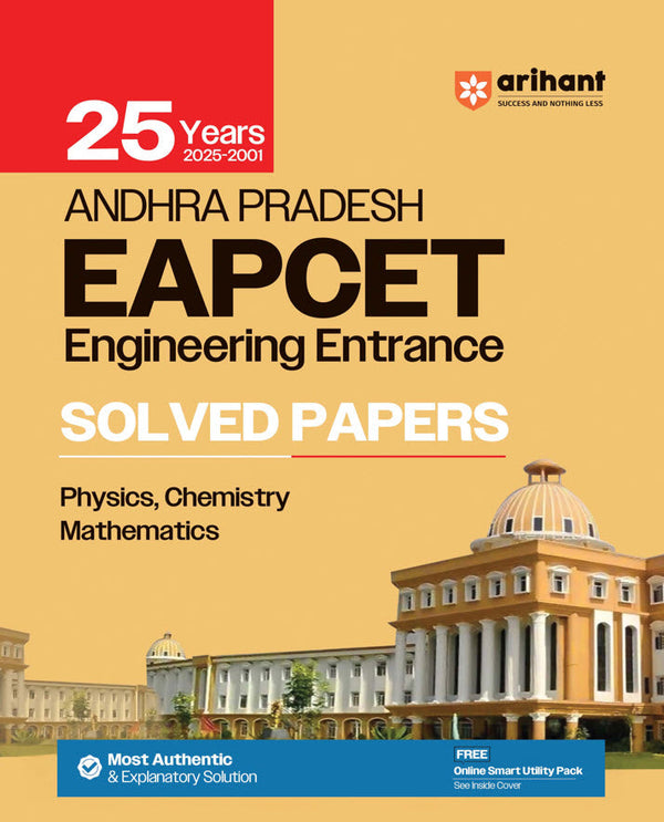 Andhra Pradesh EAPCET Engineering Entrance 2025 | 25 Years Solved Papers (2025–2001) | Physics, Chemistry & Mathematics | Most Authentic Explanatory Solutions