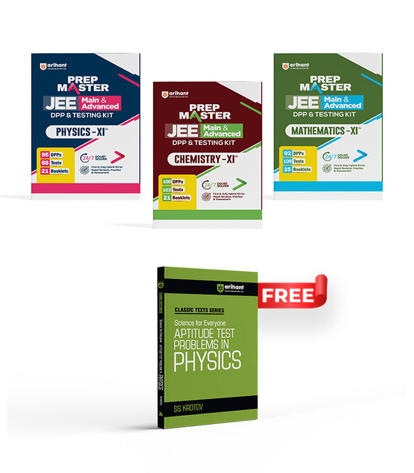 Combo of DPP & Testing Kit JEE Main & Advance Class XI | Physics, Chemistry & Mathematocs | With Free Aptitude Problem in Physics