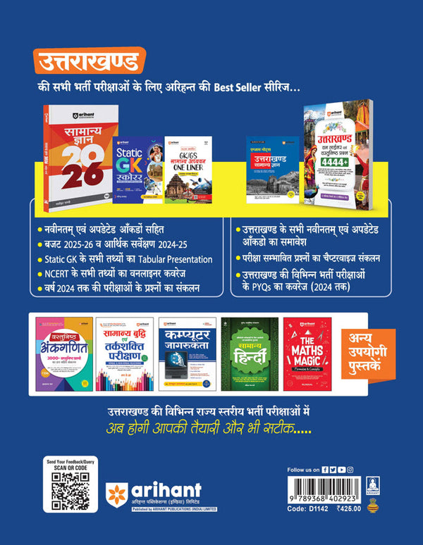 Uttarakhand Samuh "G" (Graduate Level) Exam | Revenue Sub Inspector, Lekhpal & Patwari, Gram Vikas Adhikari & Other Posts | Exam Notes | Hindi Medium