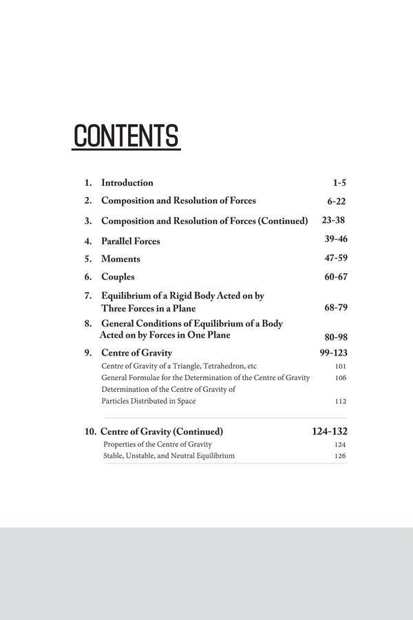 Classic Texts Series - The Elements Of Statics & Dynamics Part-1 Statics | By SL LONEY