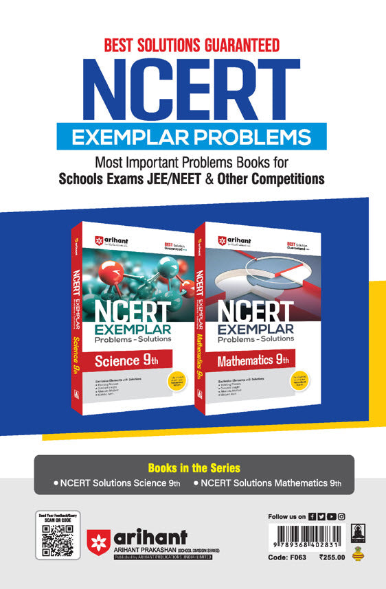 NCERT Solutions Mathematics Class 9th with chapterwise study notes | English Medium