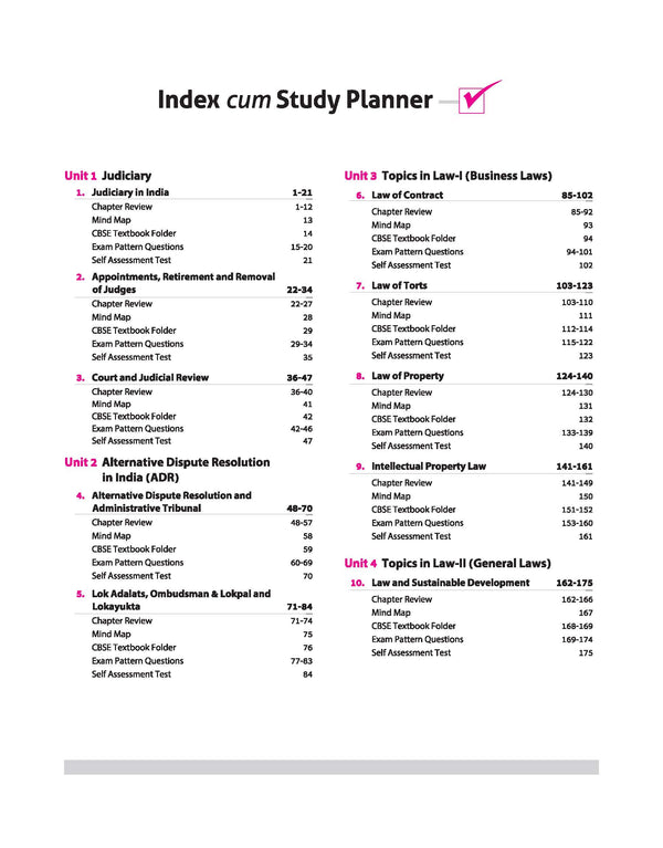 CBSE All in One Legal  Studies  Class 12 Exam 2025-26 | Simplified Theory, Topic & Chapter Exercises, Exam Pattern Questions, CBQs, MCQs, A-R,  Case Based with Sample Question Papers | Including Mind Map & Practical Work