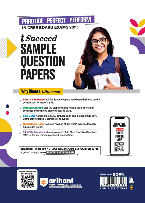 i-Succeed CBSE Mathematics (Basic) Class 10th | 15 Sample Question Papers | For CBSE Exams 2025