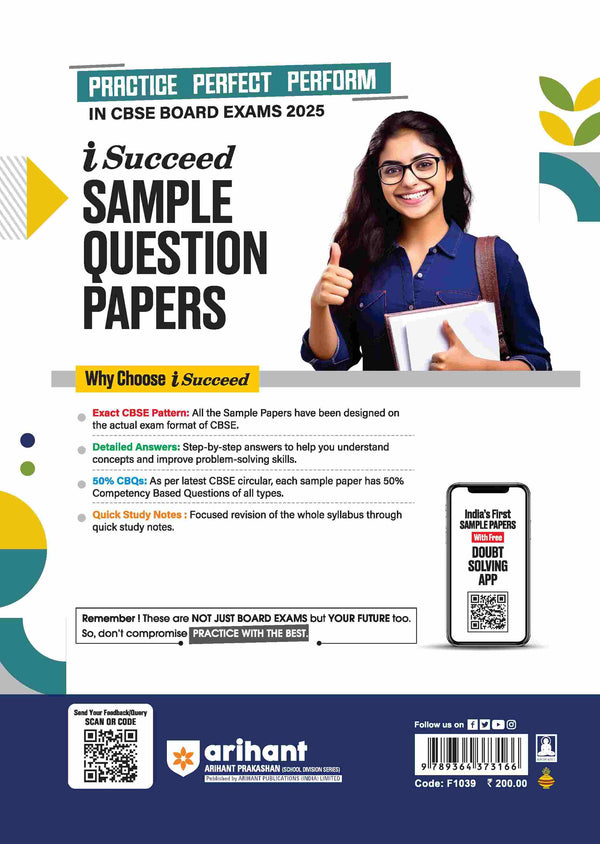 i-Succeed CBSE Information Technology Class 10th | 10 Sample Question Papers | For CBSE Exams 2025 | Code-402