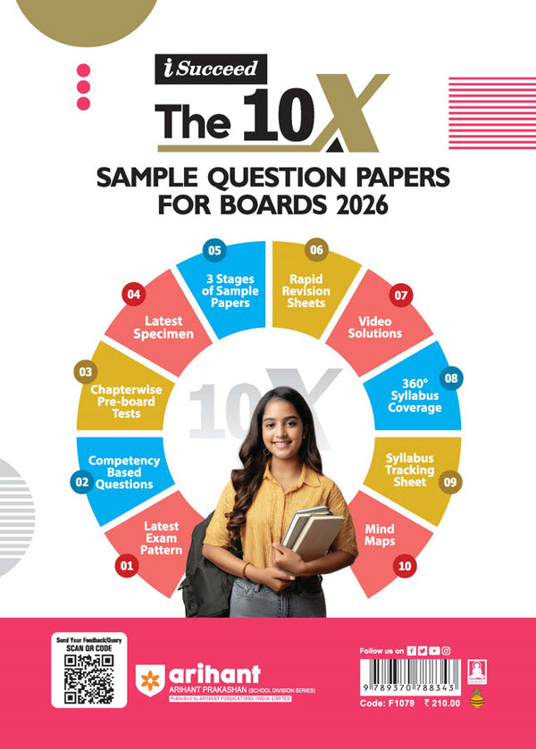 i-Succeed ICSE 2026 – History & Civics Class 10 | 15 Sample Question Papers | Based on Latest ICSE Syllabus | Includes Solved Specimen Paper, 2025 Board Paper, Rapid Revision Sheet & Mind Maps