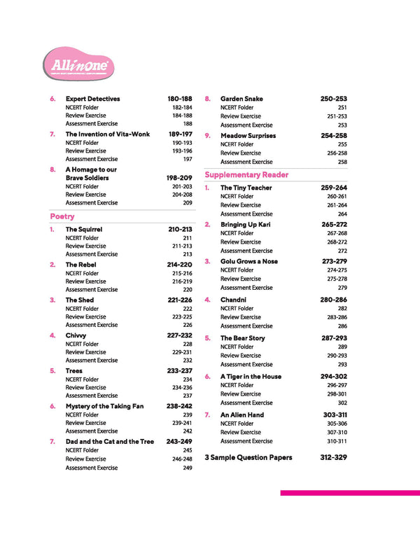 CBSE All in One English Class 7 Exam 2025-26 | Sample Question Papers | Including Mind Map & Competency Based Questions | Based on Latest NCERT