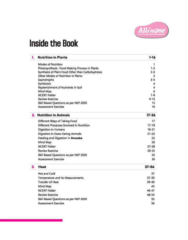 CBSE All in One Science Class 7 Exam 2025-26 | Sample Question Papers, Mind Map & Competency Based Questions | Based on Latest NCERT