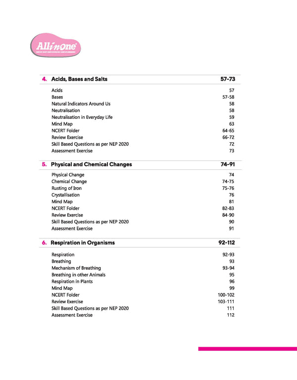 CBSE All in One Science Class 7 Exam 2025-26 | Sample Question Papers, Mind Map & Competency Based Questions | Based on Latest NCERT