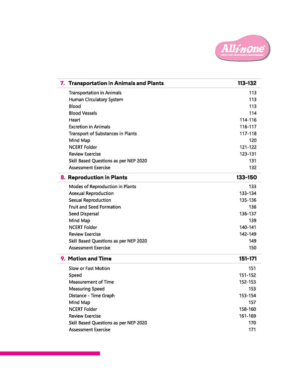 CBSE All in One Science Class 7 Exam 2025-26 | Sample Question Papers, Mind Map & Competency Based Questions | Based on Latest NCERT