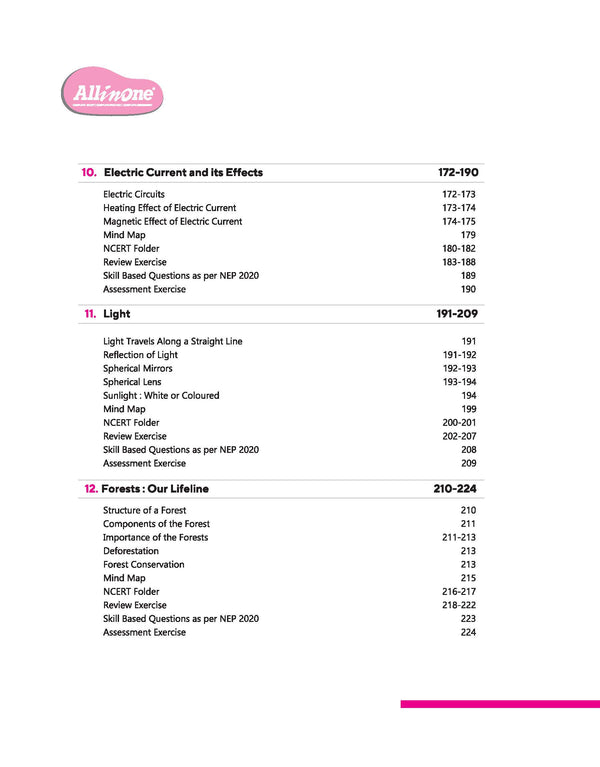 CBSE All in One Science Class 7 Exam 2025-26 | Sample Question Papers, Mind Map & Competency Based Questions | Based on Latest NCERT