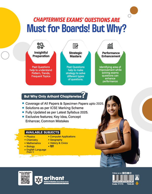 ICSE English Language (Paper-1) Class 10th | 21 Years Chapterwise Topicwise Question Bank (2025 - 2005)