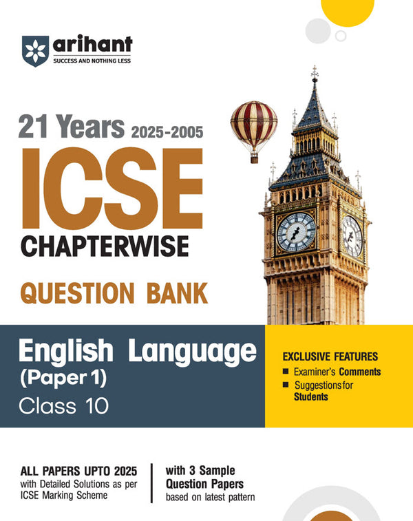Combo of ICSE 25 Year Chapterwise-Topicwise Question Bank Class 10th | Bio, Chemistry, Computer Application, English Lang, Geography. Hindi, History, Maths & Physics | With Free ICSE QUE Bee Computer Application Class 9th