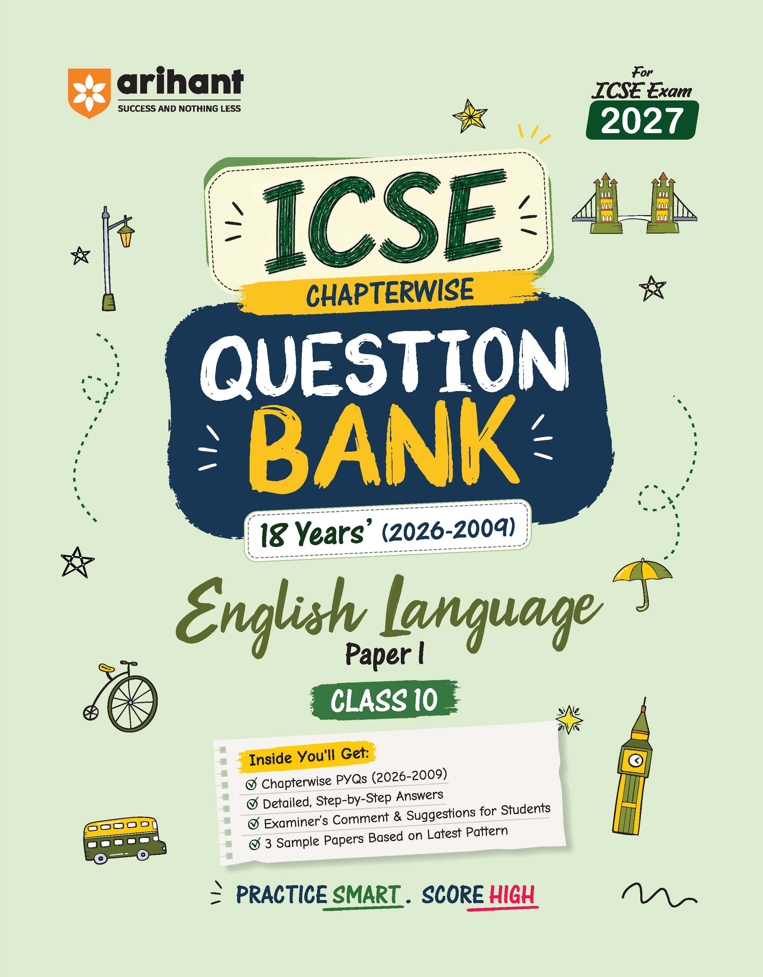 Arihant ICSE Question Bank Class 10 English Language Paper I For Board Exam 2027 | F1173 | 9789378164231
