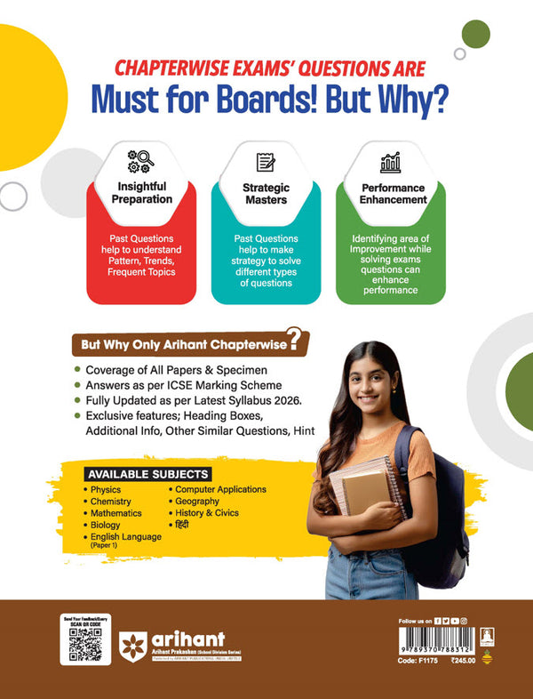 ICSE History & Civics Class 10th | 16 Years Chapterwise Topicwise Question Bank (2025 - 2010)