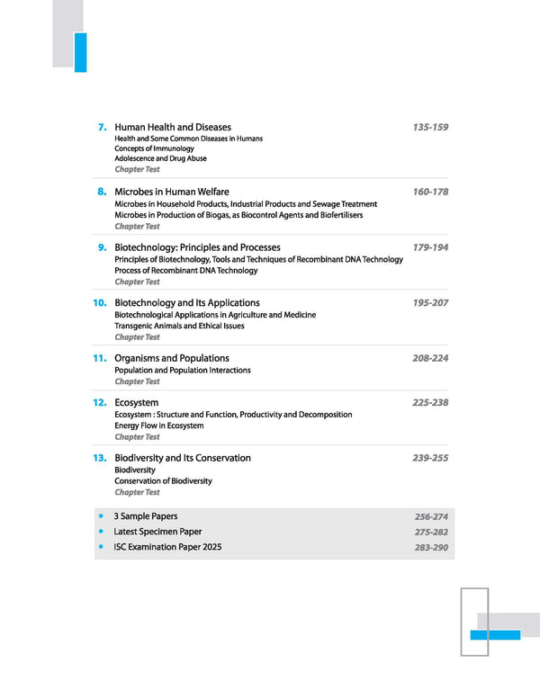 ISC Biology Class 12th | 25 Years Chapterwise Topicwise Question Bank (2025 - 2001)