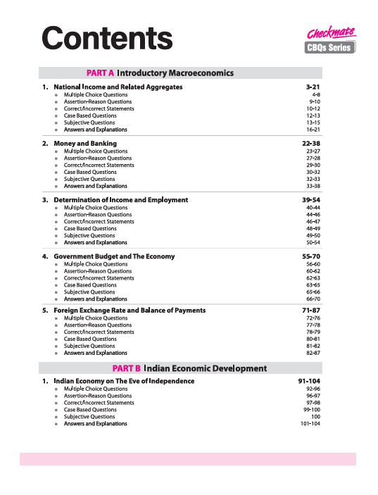 Checkmate CBSE Class 12 Economics Competency Based Questions (CBQs) | Updated Edition 2026