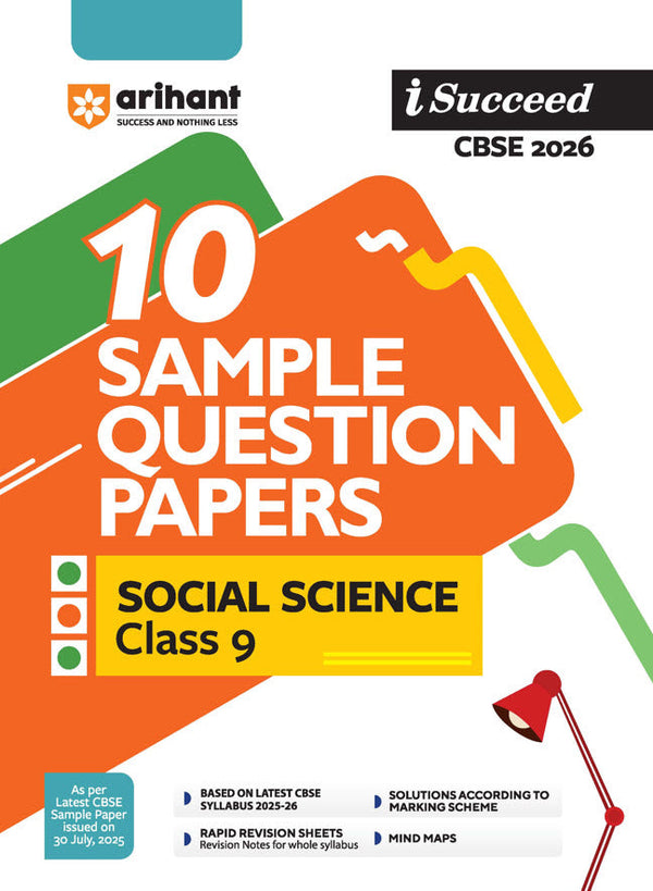 i-Succeed CBSE 2026 – Social Science Class 9 | 10 Sample Question Papers | Rapid Revision Sheets | Mind Maps | Answers According to Marking Scheme | As per Latest CBSE Sample Paper