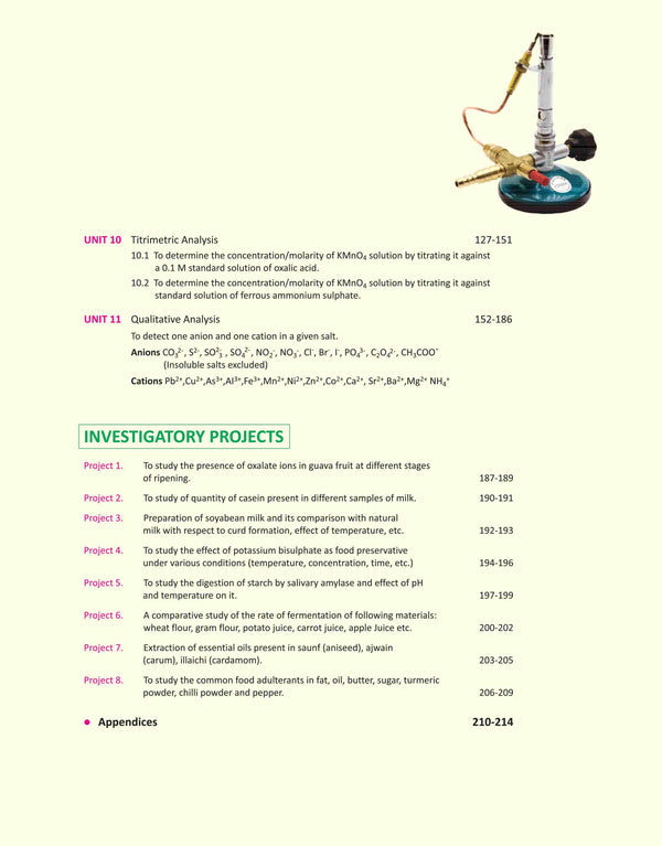Laboratory Manual CBSE - Chemistry Class 12th | Revised Edition