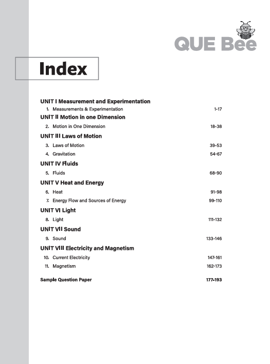 ICSE QUE Bee Physics Class 9 Exam 2026 | Quick Theory, Exam Pattern Questions, Sample Question Papers | Key Words Highlighted In Theory & Answers