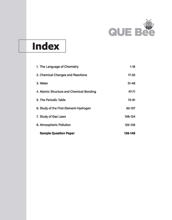 ICSE QUE Bee Chemistry Class 9 Exam 2026 | Quick Theory, Exam Pattern Questions, Sample Question Papers | Key Words Highlighted in Theory & Answer