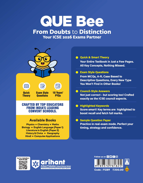 ICSE QUE Bee Computer Applications Class 9 Exam 2026 | Quick Theory, Exam Pattern Questions, Sample Question Papers | Key Words Highlighted