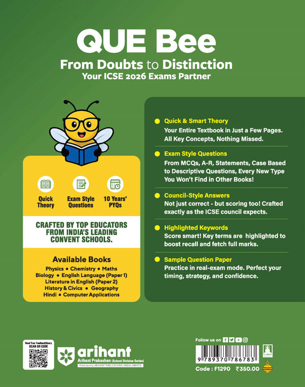 ICSE QUE Bee Maths Class 9 Exam 2026 | Quick Theory, Exam style Questions, 10 years PYQs | Key Words Highlighted
