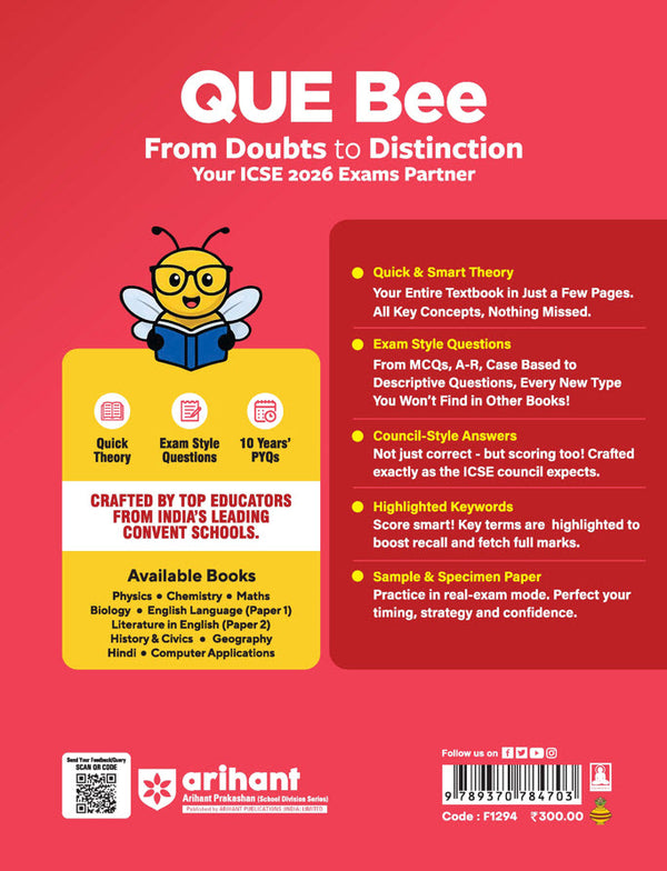 ICSE QUE Bee Chemistry Class 10 Exam 2026 | Quick Theory, Exam Pattern Questions, Speciman & Sample Papers | Key Words Highlighted in Theory & Answer