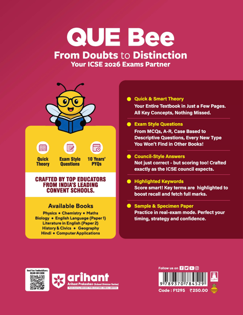 ICSE QUE Bee History & Civics Class 10 Exam 2026 | Quick Theory, Exam Pattern Questions, 10 years PYQs | Key Words Highlighted In Theory & Answers