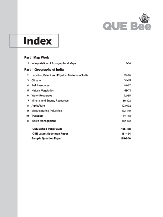 ICSE QUE Bee Geography Class 10 Exam 2026 | Quick Theory, Exam Pattern Questions, 10 years PYQs | Key Words Highlighted In Theory & Answers